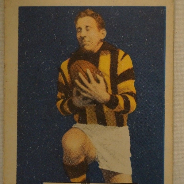 Hawthorn Hawks- AFL-VFL Football Vintage - 1958 - Atlantic Victorian League Stars Football Card - Alf Hughes.