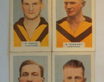Hawthorn AFL-VFL-1933 - Vintage - Team Set BDV Godfrey Phillips Football Cards.