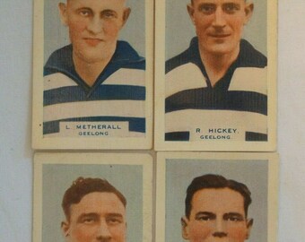 Geelong Cats AFL-VFL - 1933 - Vintage - Team Set BDV Godfrey Phillips Football Cards.