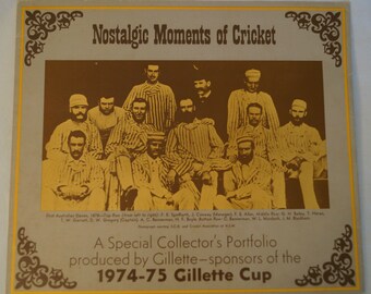 Vintage - 1974-75 Gillete Cup - Collector's Portfolio - Nostalgic Cricket Moments.