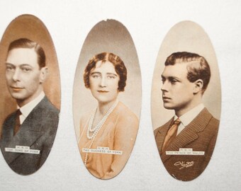 Collectable - Vintage - 1935 - Scarce Carreras Oval Cards - Prince of Wales Duke of York