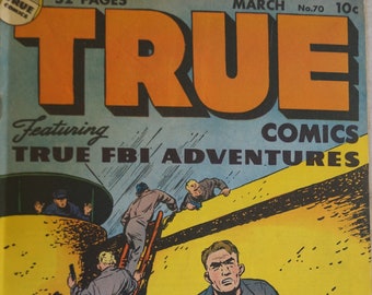 Classic 1940's Colour Comic Book Truth is Stranger than Fiction - True Comics