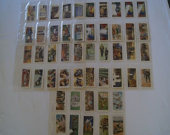 Vintage - Collectable 1938 - Pre WW2 - By W.D. & H.O Wills - Full Set  of 50 Cards in Plastic Sleeves  - Air Raid Precautions