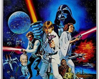 STAR WARS - Return of The Jedi - Canvas Print Movie Poster.