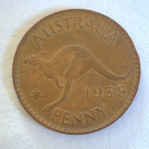 Australia - 1938 - Vintage Pre World War II Era - Penny