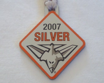 Essendon Bombers AFL-VFL Football 2007 Silver Members Badge Medal w/Cord