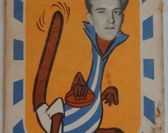 North Melbourne AFL-VFL Football Vintage 1957 Kornies Mascots Card Jock Spencer