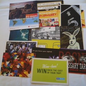 Group Lot of 15 Vintage Collectable Advertising Postcards Inc. Australian Red Cross, The Melbourne Fair and etc.
