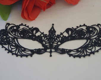 Ladies Black Sexy Lace Fantasy Eye Mask Ball Masquerade Costume Party Carnival