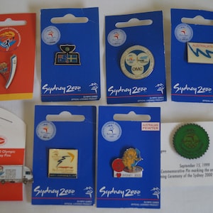 Olympic Games Collectable - Sydney 2000 - Lot of 8 x Olympic - Badges - Pins