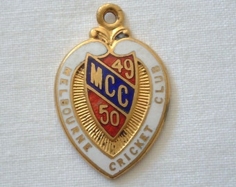 Cricket Vintage 1949-50 Scarce MCC-Melbourne Cricket Club Member's Badge MCG by KG Luke