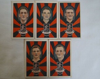 Essendon Bombers AFL-VFL - 1933 - Vintage - Complete Set of Allens Football Cards.