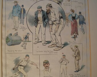 Cricket - Collectable - 1896 Supplement Copy - England v Australia - The Oval