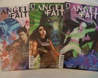 Classic Dark Horse Comic Books x 3 - Angel and Faith - Issue #1, #2, #3