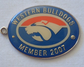 Footscray Western Bulldogs AFL-VFL Football 2007 Members Badge Medal