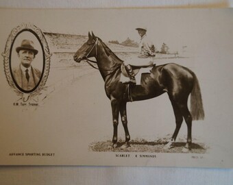 Australian Racing History Antiquarian Advance Postcard Torr, Simmonds, Scarlet