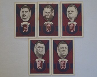 Fitzroy Lions AFL-VFL-1933-Vintage-Antiquarian Set Allens B & W Football Cards