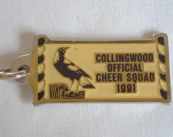 Collingwood Magpies AFL-VFL Vintage 1991 Cheer Squad Members Medal Key Ring