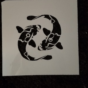 Koi Fish Stencil (additional Shipping options)