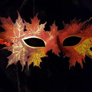 Autumn Maple Leaves Masquerade Mask