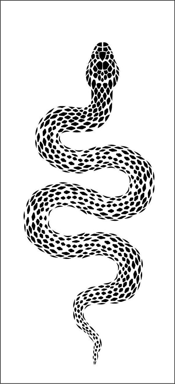 Snake With Scales Stencil Physical Stencil Etsy UK