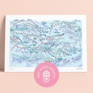 St Anton Ski Map Print | Illustrated Piste Map Art