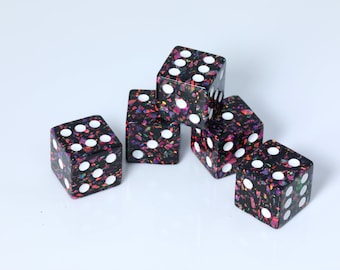 1 piece 16mm Bello Opal Mosaic dice OMBK5 Crushed opal lab grown synthetic opal handmade DIY bead game casino