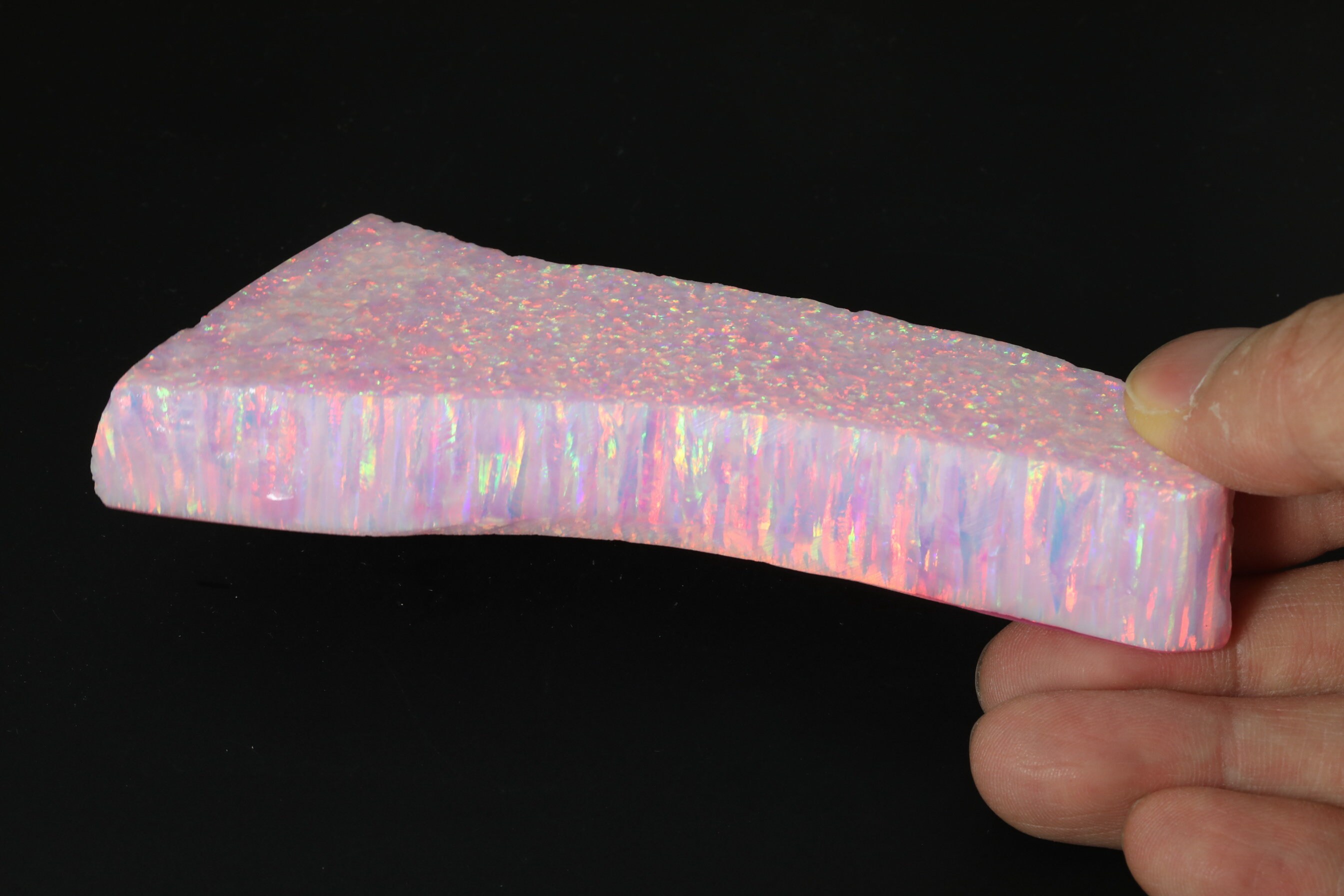 Pink Bello Opal Slab OP83 78g, Lab Grown Opal for Jewelry Making