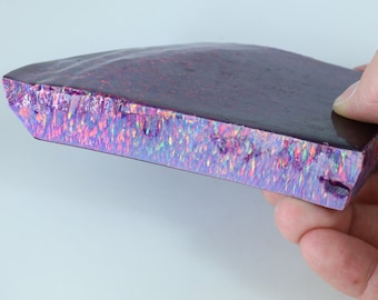 Bello Opal 200g OP38 Purple Lab grown created synthetic opal rough block slab for brass inlay wood carving art silver jewelry pen making
