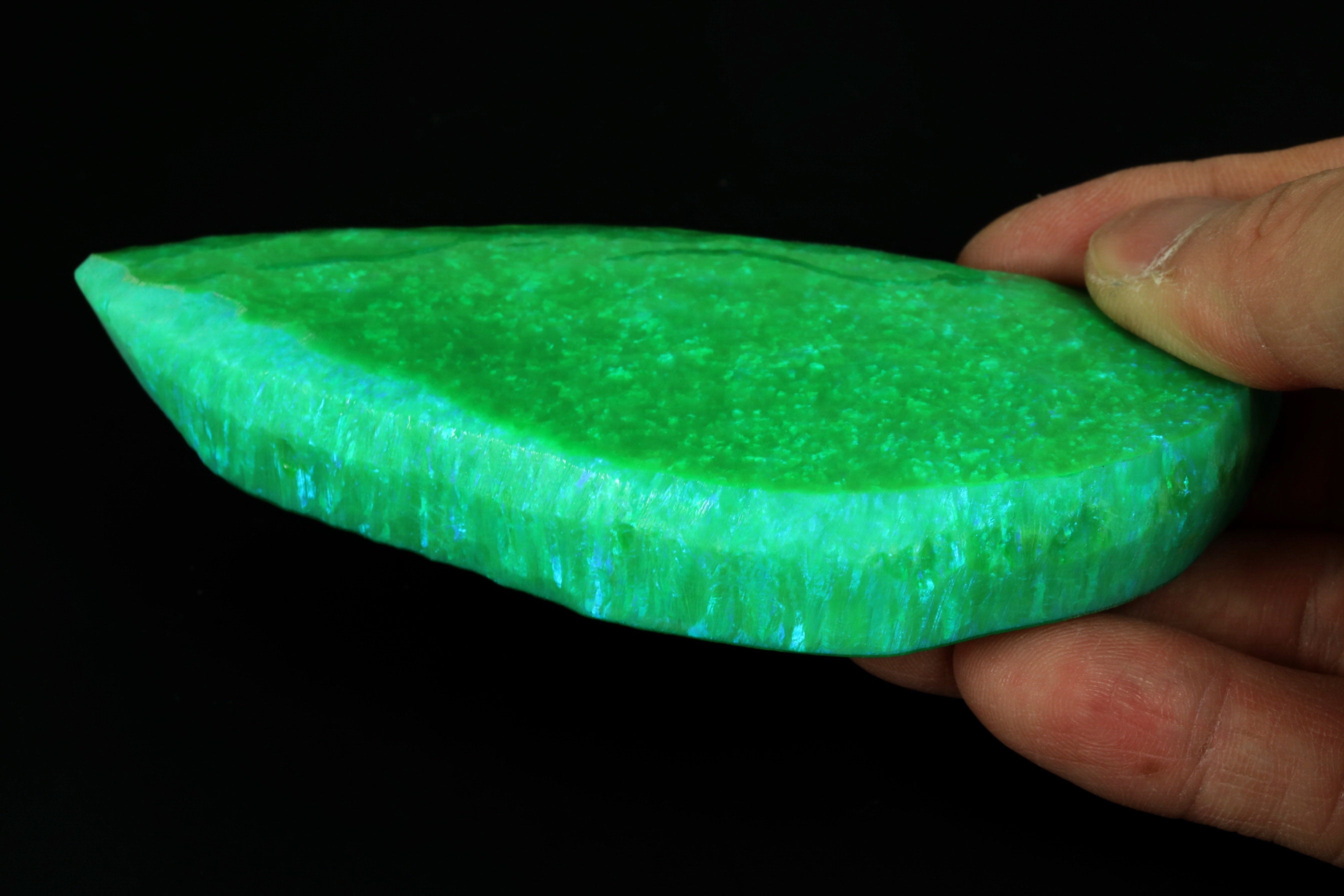Bello Opal 88g OP56 Green Lab grown created synthetic opal rough block slab DIY epoxy resin ring and pendant Jewelry