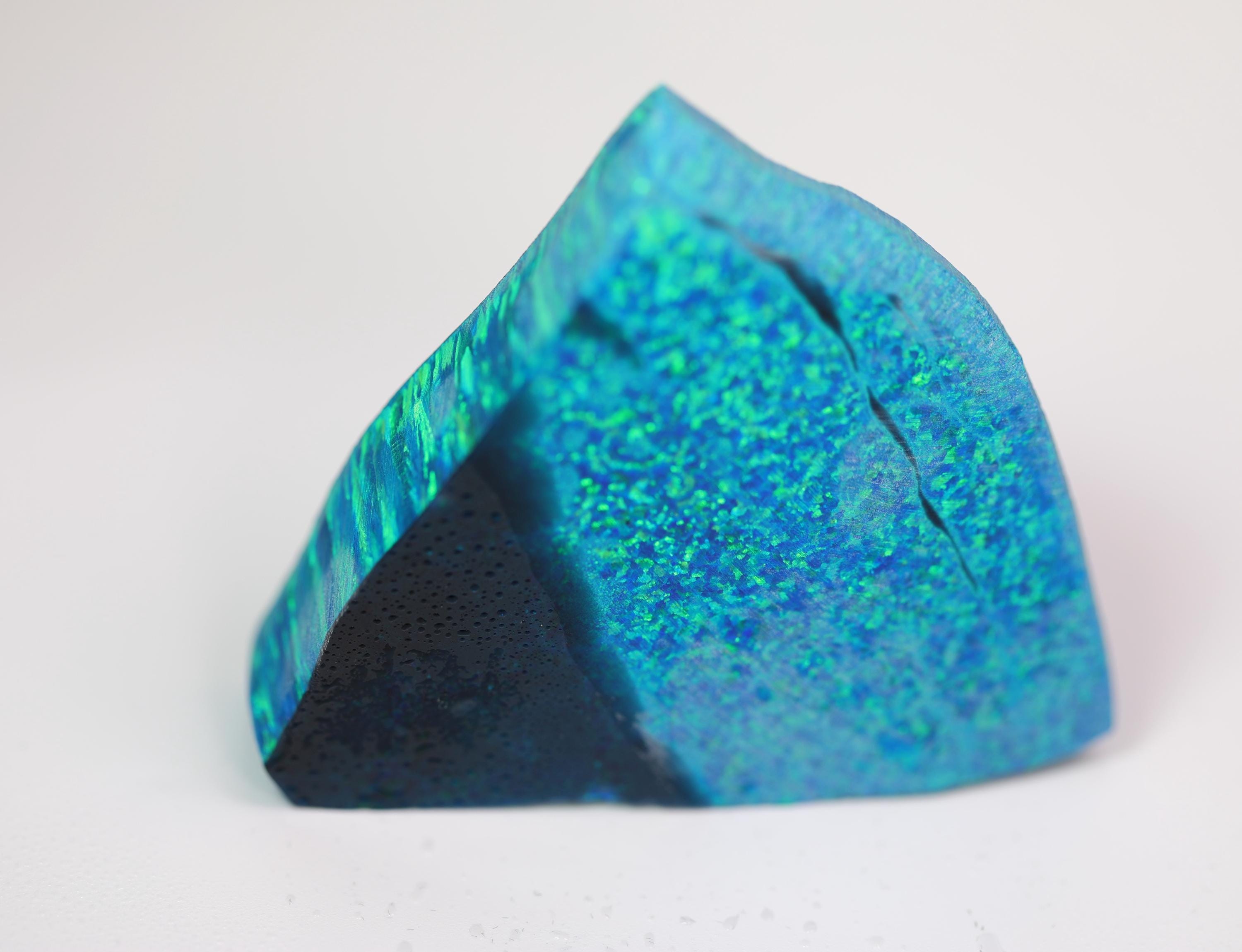 Bello Opal OP36 Slab 93g Lab Grown Green Synthetic Opal for Wood