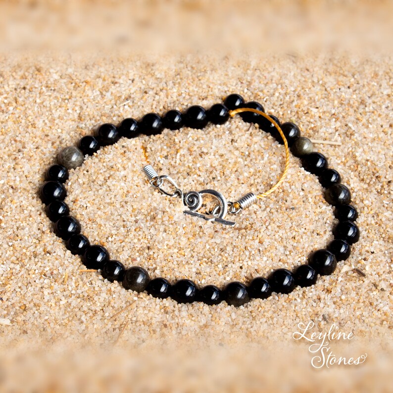 Golden-sheen Obsidian Choker