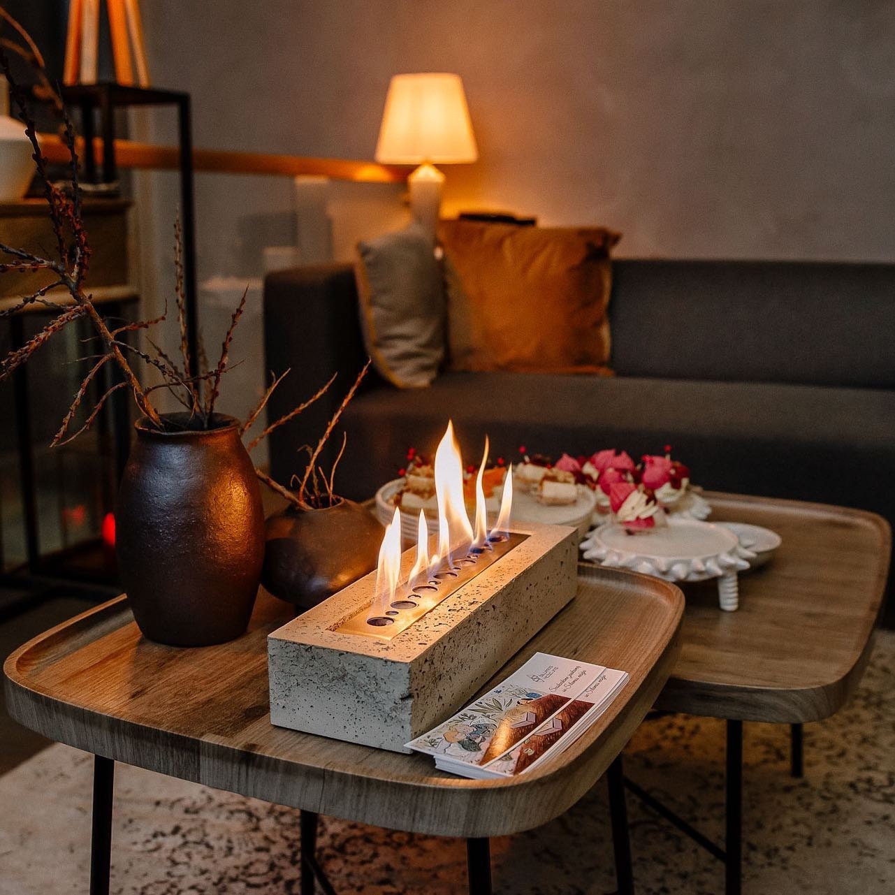 Concrete Tabletop Fire Pit - Ethanol Fire Pit - China Bioethanol Fuel Tabletop  Firepit and Desk Top Fireplace price