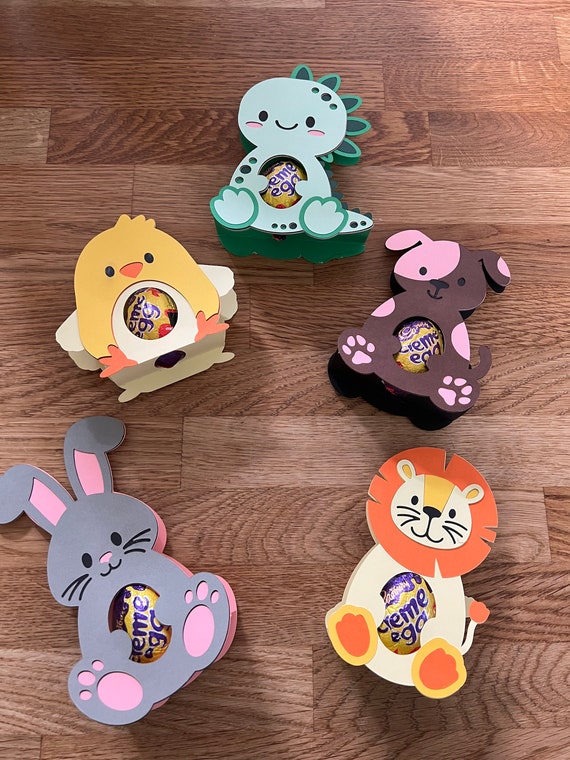 Chocolate Easter Egg Animal Holder/Easter Gift/Easter Boxes/Children Gifts/Creme Egg Holder/Table Decoration/Chocolate Egg Holder/Animal Box