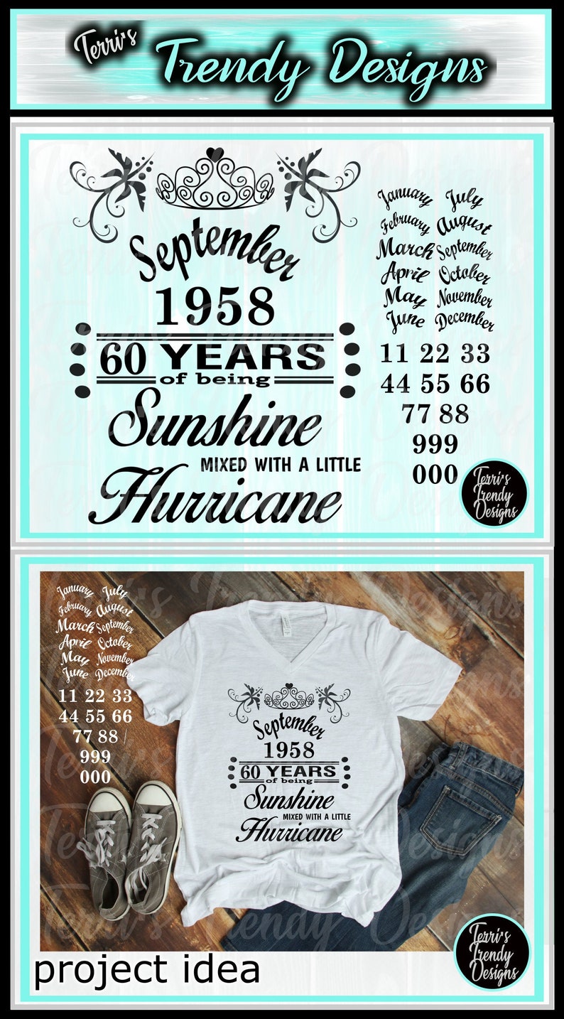 Download Sunshine and hurricane milestone birthday svg files for ...