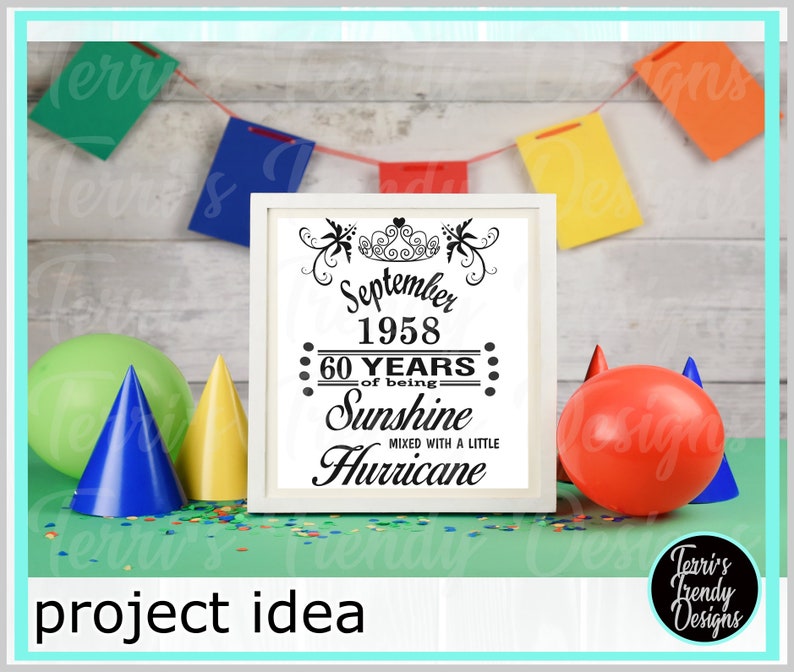 Download Sunshine and hurricane milestone birthday svg files for ...