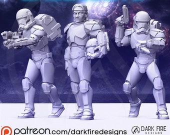 Enhanced Recon Clone Miniature | Legion | RPG | Scifi | Role Playing | D&D | Dark Fire Designs | Gootzy Gaming