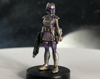 Mando Matriach Miniature - SW Legion Compatible (38-40mm tall) Resin 3D Print - Dark Fire Designs