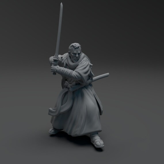 Samurai Hermit Miniature UNPAINTED 3D Printed Skull - Etsy