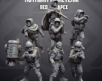 Authority Fireteam Red Apex Stormtroopers - SW Legion Compatible Miniature (38-40mm tall) High Quality 8k Resin 3D Print -Skullforge Studios