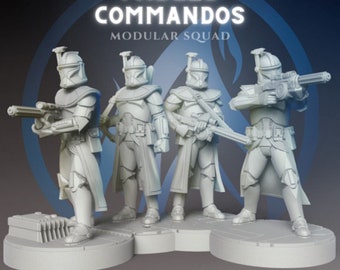 Fabled Mun-10 P1 ARC Commandos Squad - SW Legion Compatible (38-40mm tall) Multi-Piece High Quality 8k Resin 3D Print - Dark Fire Designs