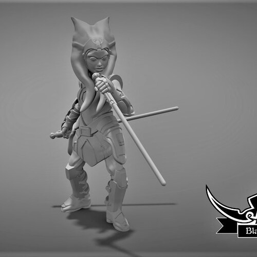 Mystical Chosen Apprentice Miniature - SW Legion Compatible (38-40mm tall) Resin 3D Print - Black Remnant