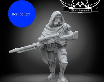 Authority SCAR Recon Sniper Trooper Misty - SW Legion Compatible Miniature (38-40mm tall) High Quality 8k Resin 3D Print - Black Remnant