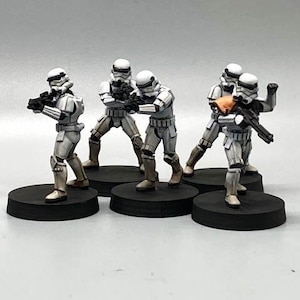 Authority Standard Trooper Squad - 5 Mini Bundle - SW Legion Compatible (38-40mm tall) Multi-Piece Resin 3D Print - Dark Fire Designs