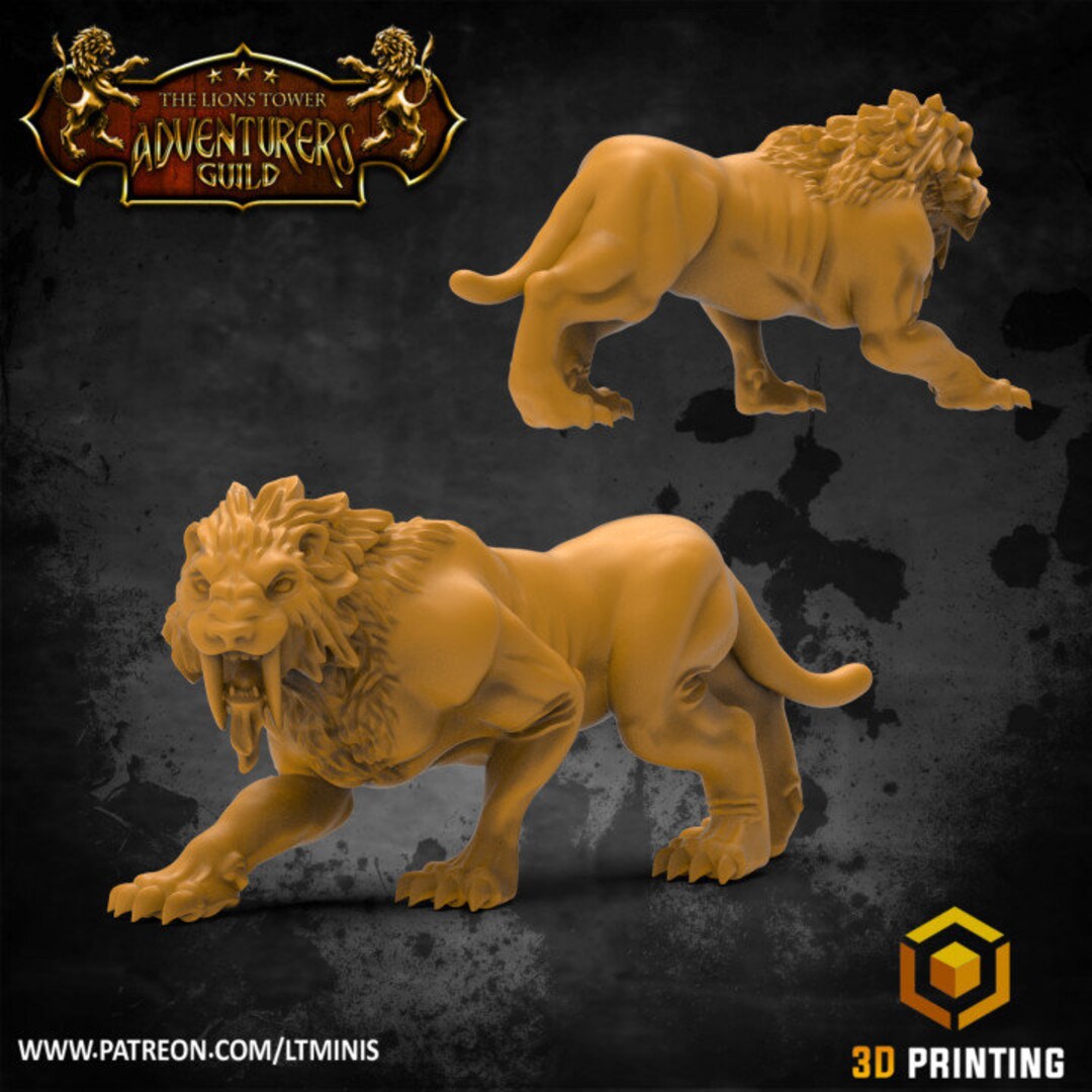 Sabet Sabretooth Tiger Miniatura de juego de - Etsy España