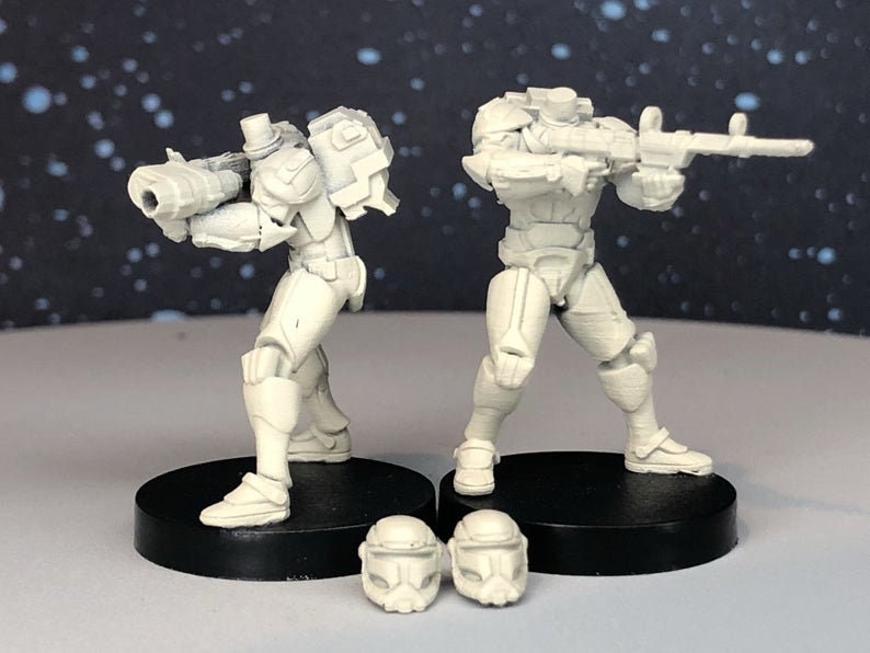 Commando Trooper Specialists UNPAINTED Star Wars Legion | Etsy