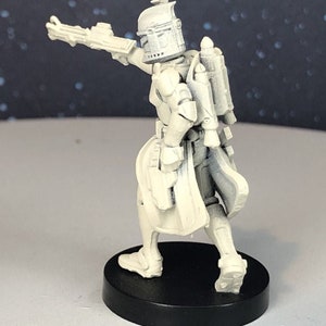 Wolfpack Clone Commander Miniature SW Legion Compatible 38-40mm tall Multi-Piece Resin 3D Print Dark Fire Designs image 6