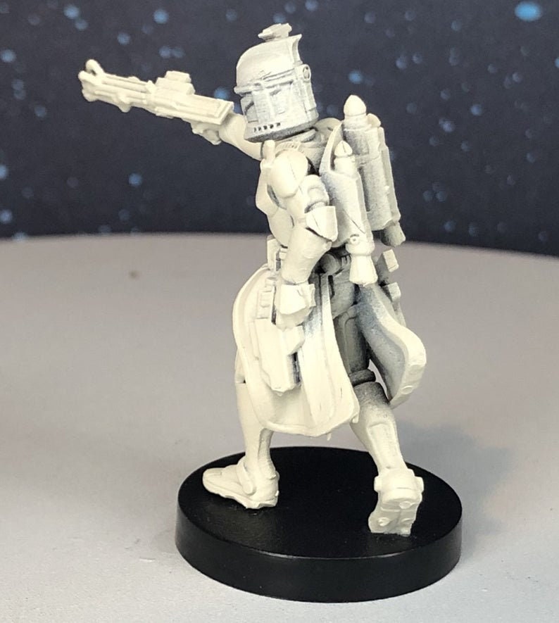 Wolfpack Clone Commander Miniature SW Legion Compatible 38-40mm tall Multi-Piece Resin 3D Print Dark Fire Designs image 6