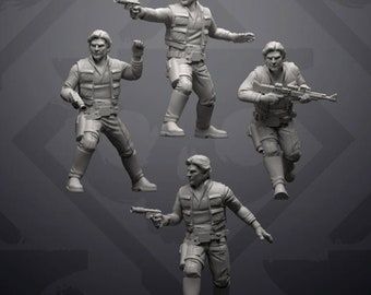 Young Smuggler Commander - SW Legion Compatible (38-40mm tall) Resin 3D Print - Skullforge Studios