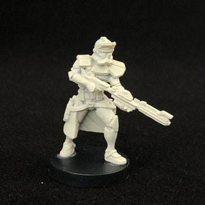 Star Corps Commander Miniature - SW Legion Compatible (38-40mm tall) Multi-Piece Resin 3D Print - Dark Fire Designs